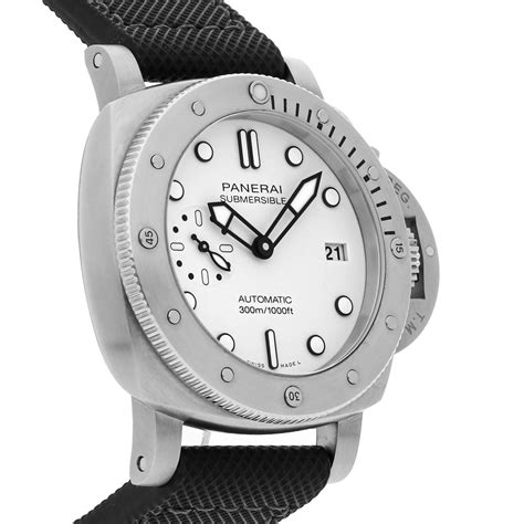 panerai submersible bianco|pre owned panerai submersible.